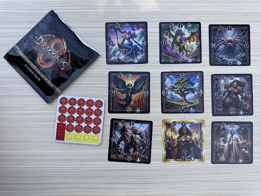 Opened card pack